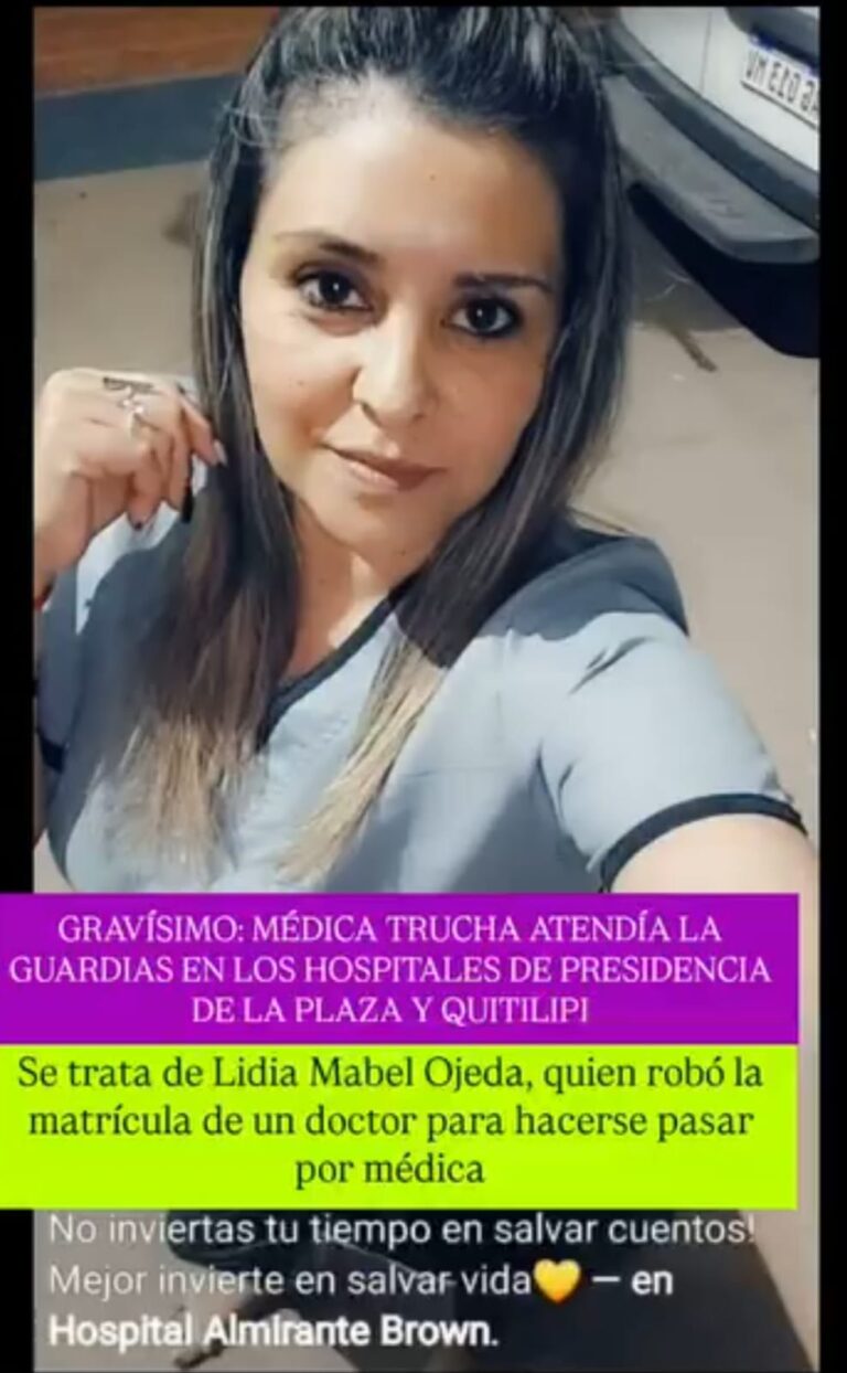 ESCÁNDALO EN EL PLAZA: INVESTIGAN A UNA MUJER QUE SE HACÍA PASAR POR MÉDICA EN HOSPITALES PÚBLICOS