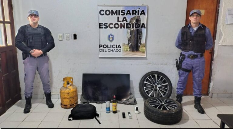 LA ESCONDIDA: RECUPERAN OBJETOS ROBADOS TRAS UN RASTRILLAJE EN ZONA DE MONTE