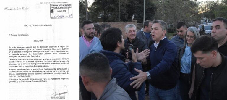 CAPITANICH LLEVÓ AL SENADO EL CASO FERNANDO OJEDA Y DENUNCIÓ HOSTIGAMIENTO A PERIODISTAS EN CHACO