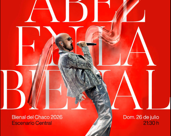 Abel Pintos cerrará la Bienal del Chaco 2026 con un concierto gratuito en Resistencia