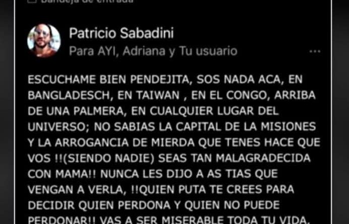 FUERTE DENUNCIA CONTRA EL FISCAL FEDERAL PATRICIO SABADINI: SU HERMANA LO ACUSÓ POR AMENAZAS Y VIOLENCIA
