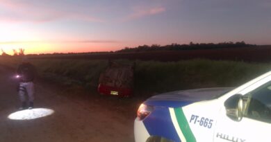 Sáenz Peña: investigan el hallazgo de un automóvil volcado y abandonado a la vera de la Ruta 95