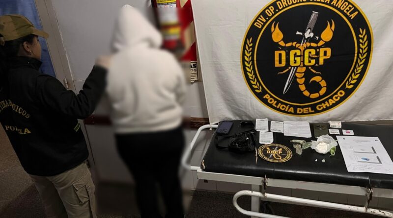 Detuvieron a una mujer que intentó ingresar cocaína oculta en su cuerpo a Villa Ángela