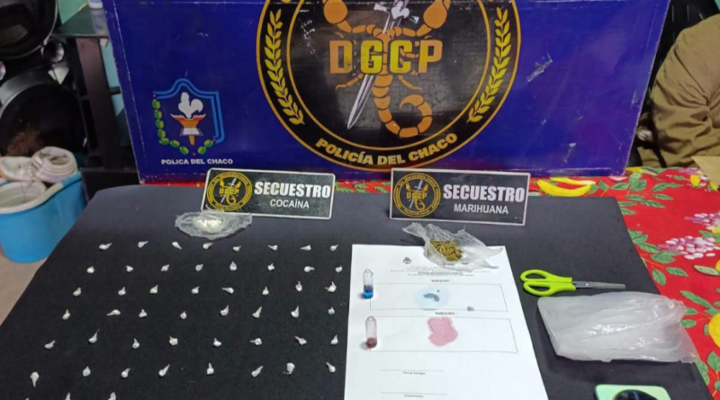 Presidencia de la Plaza: allanamientos por narcomenudeo terminaron con dos detenidos y el secuestro de cocaína, marihuana y dinero