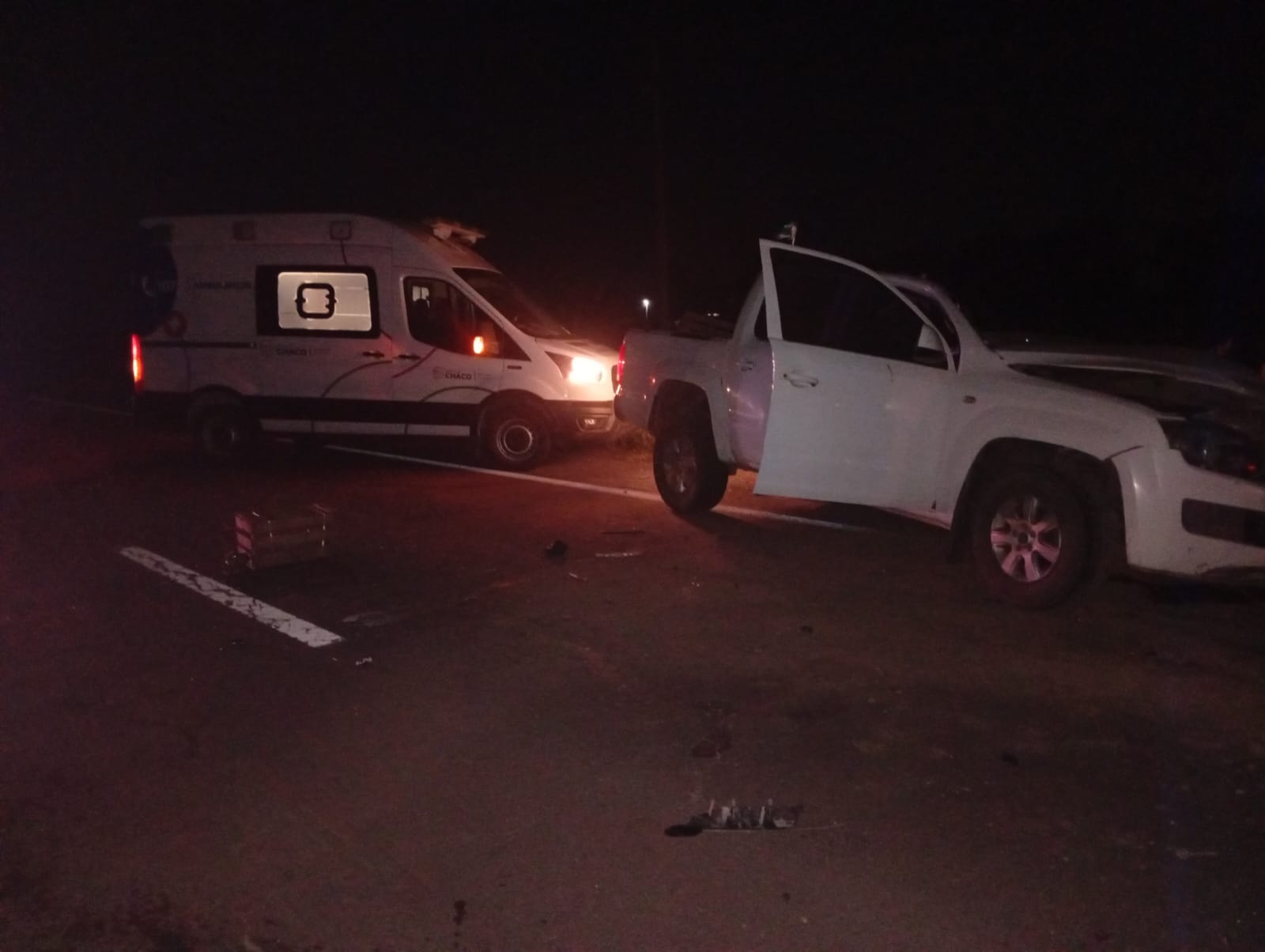 Tragedia en Ruta 16: un hombre murió tras un violento choque entre una camioneta y un camión en Avia Terai