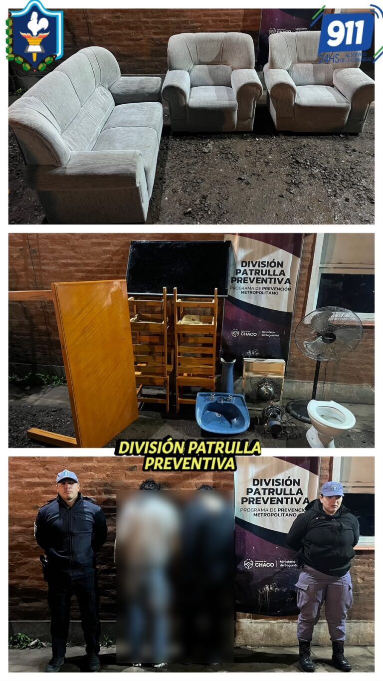 Resistencia: detuvieron a dos hermanos y recuperaron elementos robados de una vivienda