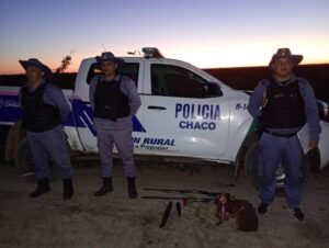 LA VERDE: CAZA ILEGAL, DEMORARON A DOS HOMBRES CON ESCOPETAS Y UN CHAJÁ FAENADO