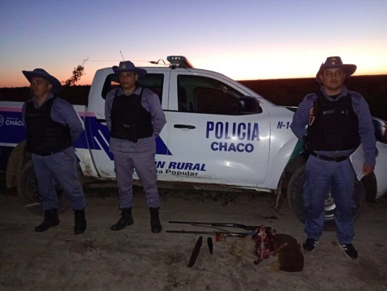 LA VERDE: CAZA ILEGAL, DEMORARON A DOS HOMBRES CON ESCOPETAS Y UN CHAJÁ FAENADO