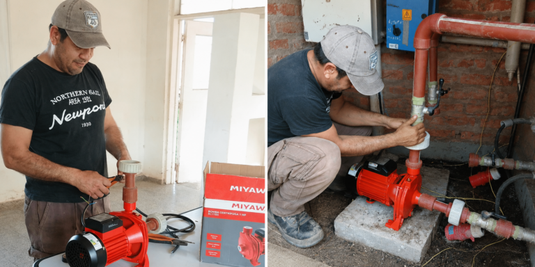 Colonia Elisa: el Municipio colaboró con el recambio de la bomba de agua de la Residencia Estudiantil de la E.E.S. N.º 20