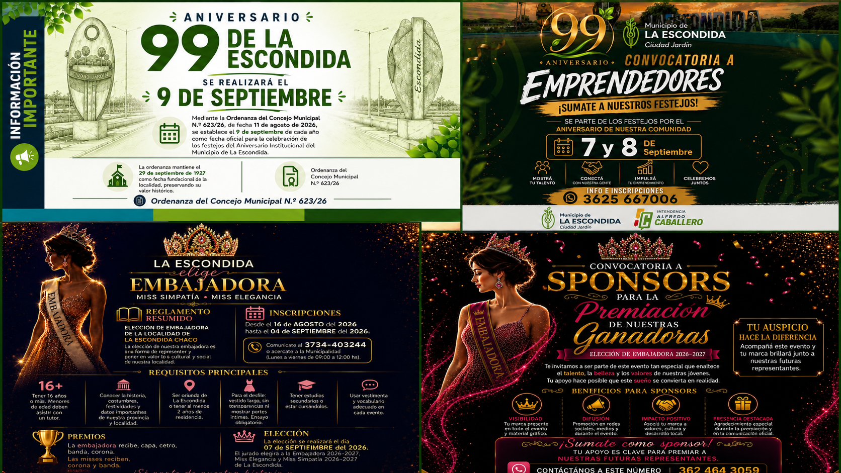 La Escondida prepara sus 99 años: confirmó artistas, elección de embajadora y actividades para toda la comunidad