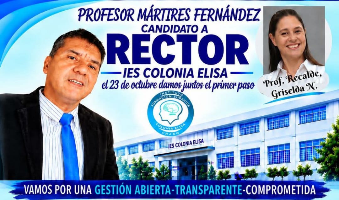 ELECCIONES EN EL IES COLONIA ELISA: MÁRTIRES FERNÁNDEZ SE PRESENTARÁ COMO CANDIDATO A RECTOR