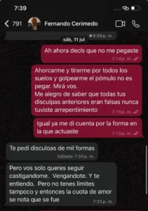 «¿Ahorcarme no es pegar?»: los presuntos chats de Nadia Beller que complicarían a Fernando Cerimedo