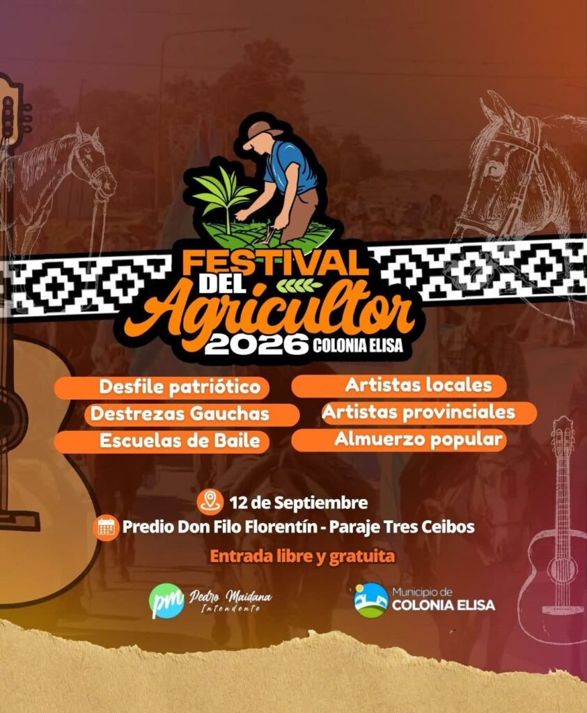 Pedro Maidana anunció el Festival del Agricultor 2026: Colonia Elisa celebrará sus raíces en Paraje Tres Ceibos