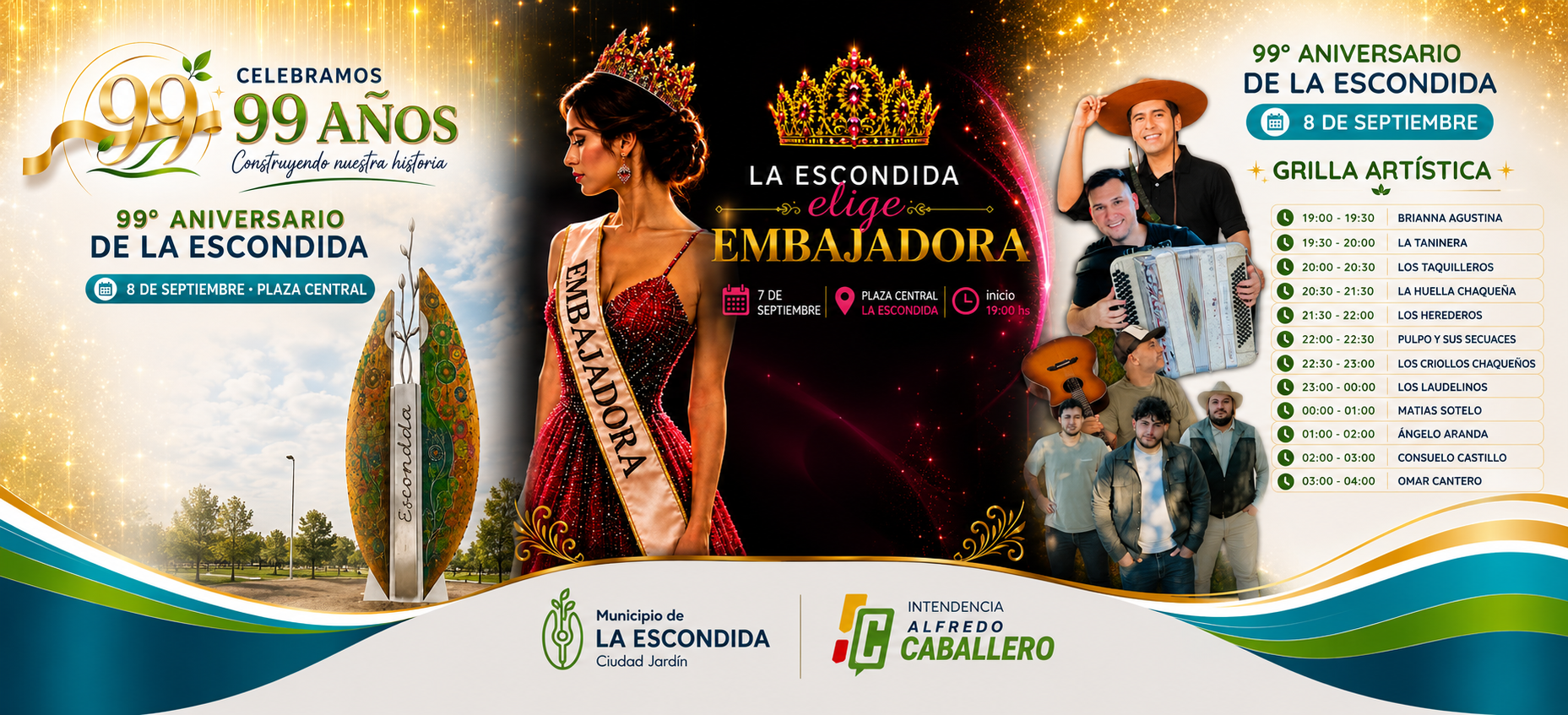 La Escondida celebra sus 99 años con dos jornadas de fiesta, elección de embajadora y un gran festival popular