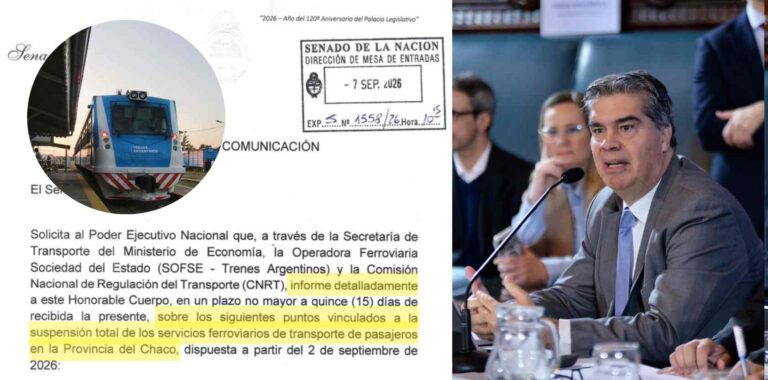 Capitanich reclama al Gobierno nacional una fecha para que vuelvan los trenes de pasajeros en Chaco
