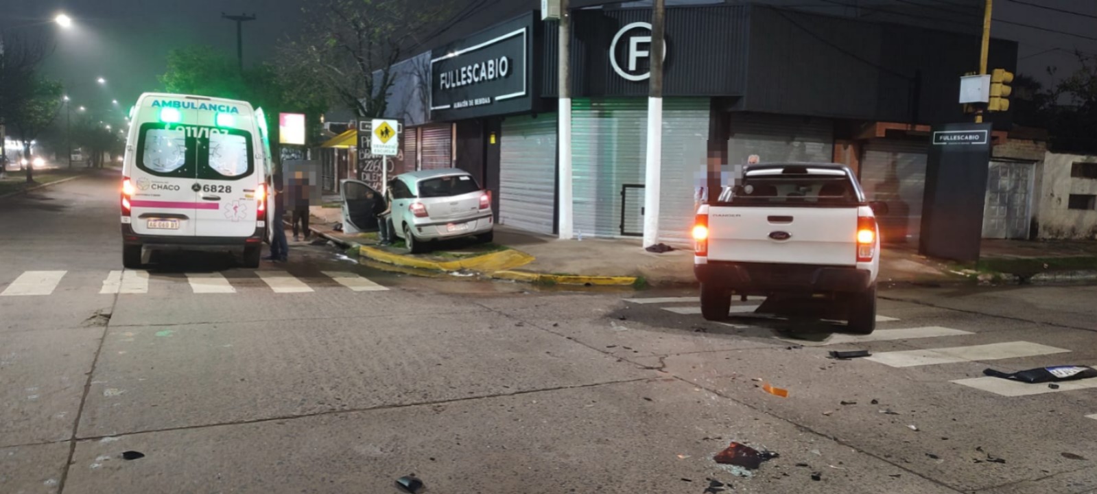 Resistencia: una Ford Ranger y un Chevrolet Agile chocaron en Hernandarias y Marconi